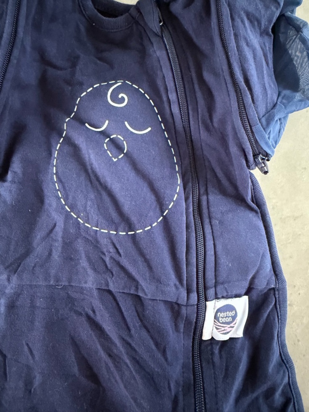Nested Bean Navy Blue Zen One Swaddle - Soft Stretch Knit - Picture 3 of 5